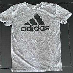 Adidas Gray Short Sleeve Tee with Black Logo